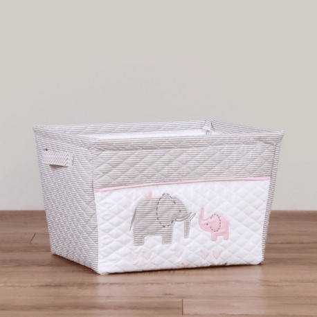 Cesto Chico Elefante Rosa
